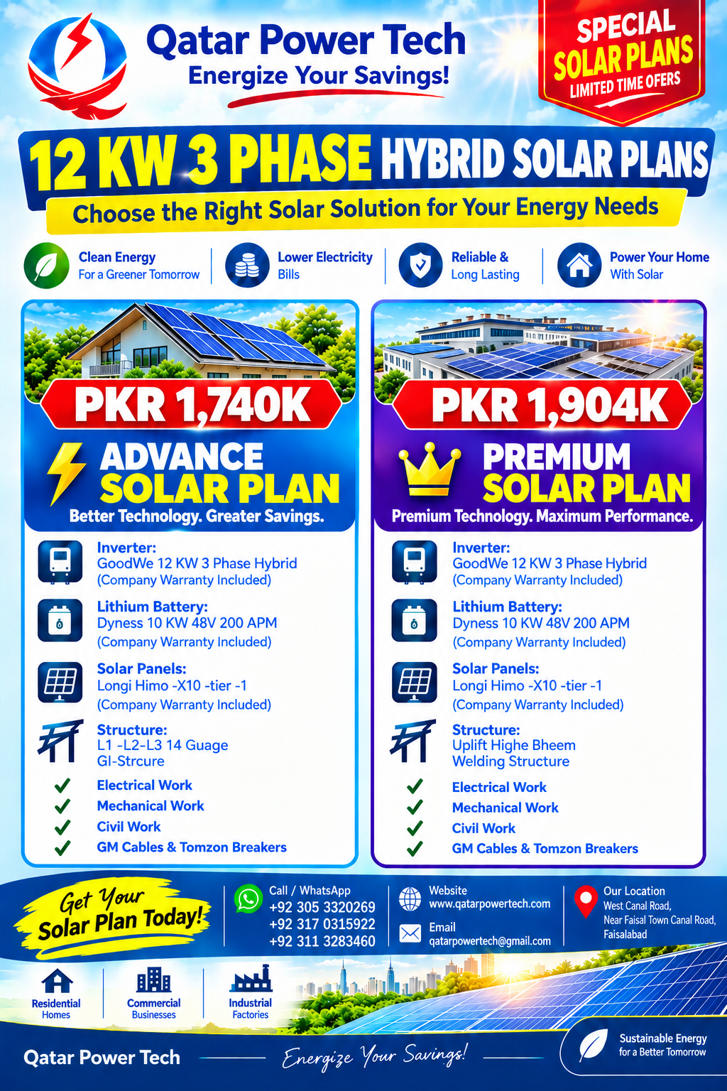 12 KW Hybrid Solar Solution
