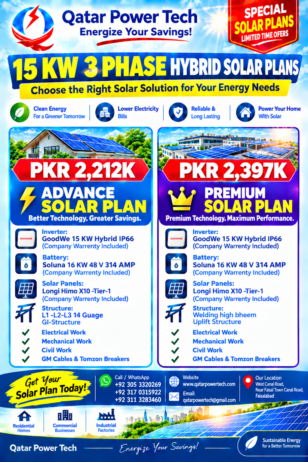 15 KW Hybrid Solar Solution